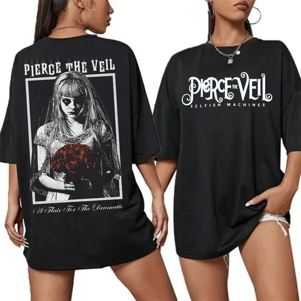 T-Shirt Pierce The Veil Vintage Rock Concert Merch Vintage Graphic Tee Alternative Metal Music Apparel Unisex Fan Gift Tee Tops J260724