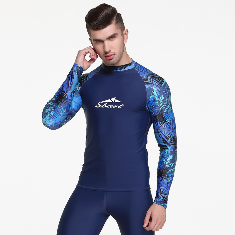 Sharkbat Mens Two-Piece Diving Suit Long Sleeve Sun Protection Swimsuit Mens Surfing Suit Snorkeling Suit Long Sleeve Swimsuit Set 260302 - view 3