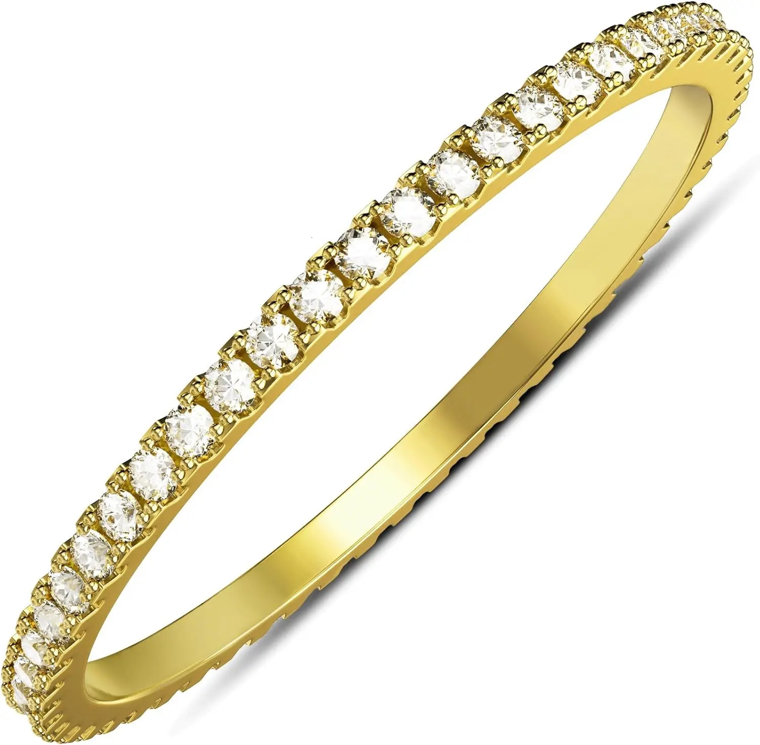 2-Pack 14K Gold Plated Stacking Rings for Oura Gen 4Oura Gen 3 Cubic Zirconia Simulated Diamond Oura Ring Stack for Women 260724 - view 6