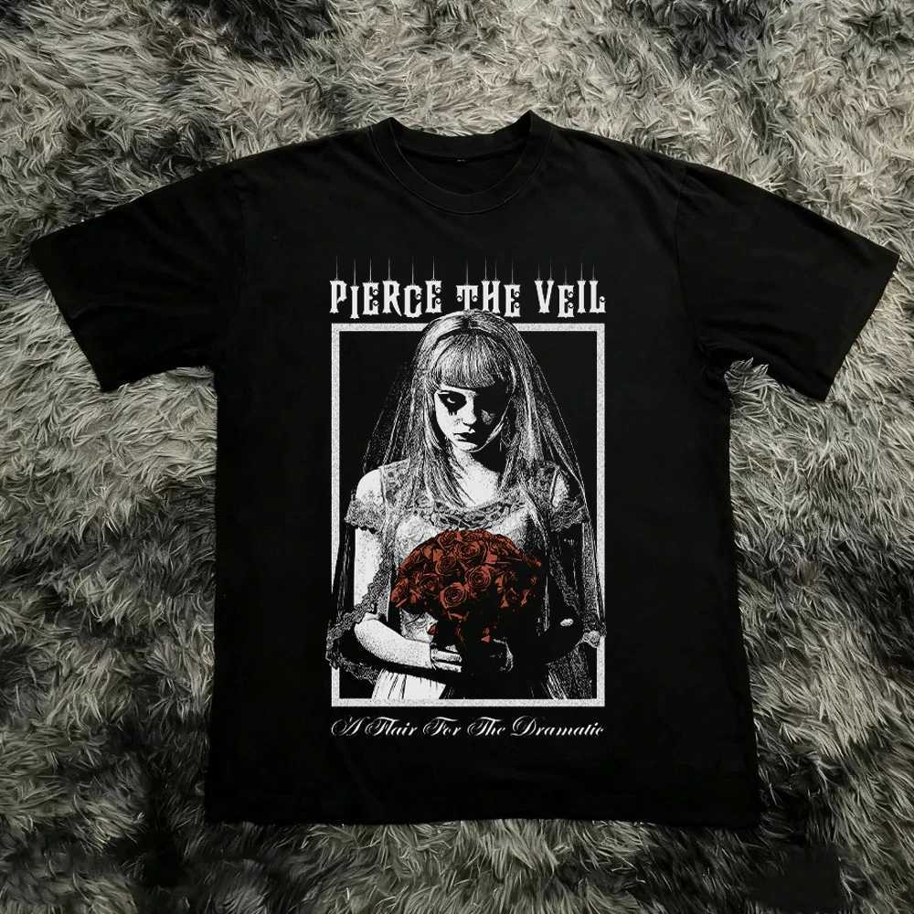 T-Shirt Pierce The Veil Vintage Rock Concert Merch Vintage Graphic Tee Alternative Metal Music Apparel Unisex Fan Gift Tee Tops J260724 - view 3