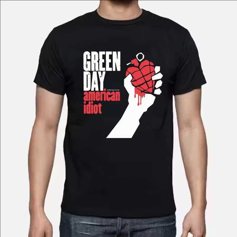 Idiot GREEN DAY Print American Tshirt American Punk Band Print Fashion Round Neck Short Sleeve Top for Men Casual Loose Tshirt J260715 - view 3