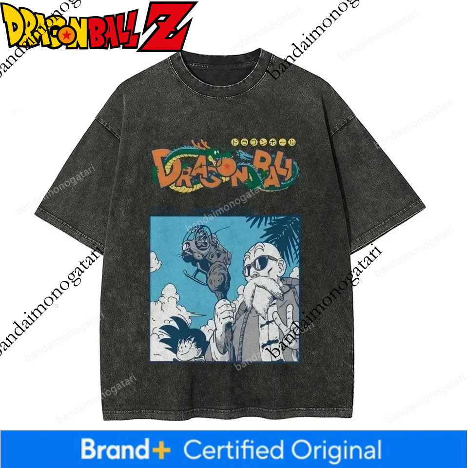 Anime Dragon Ball Cosplay Washed Short Sleeve Loose Casual Sports Fitness T-shirt for Men Harajuku 059f - view 6