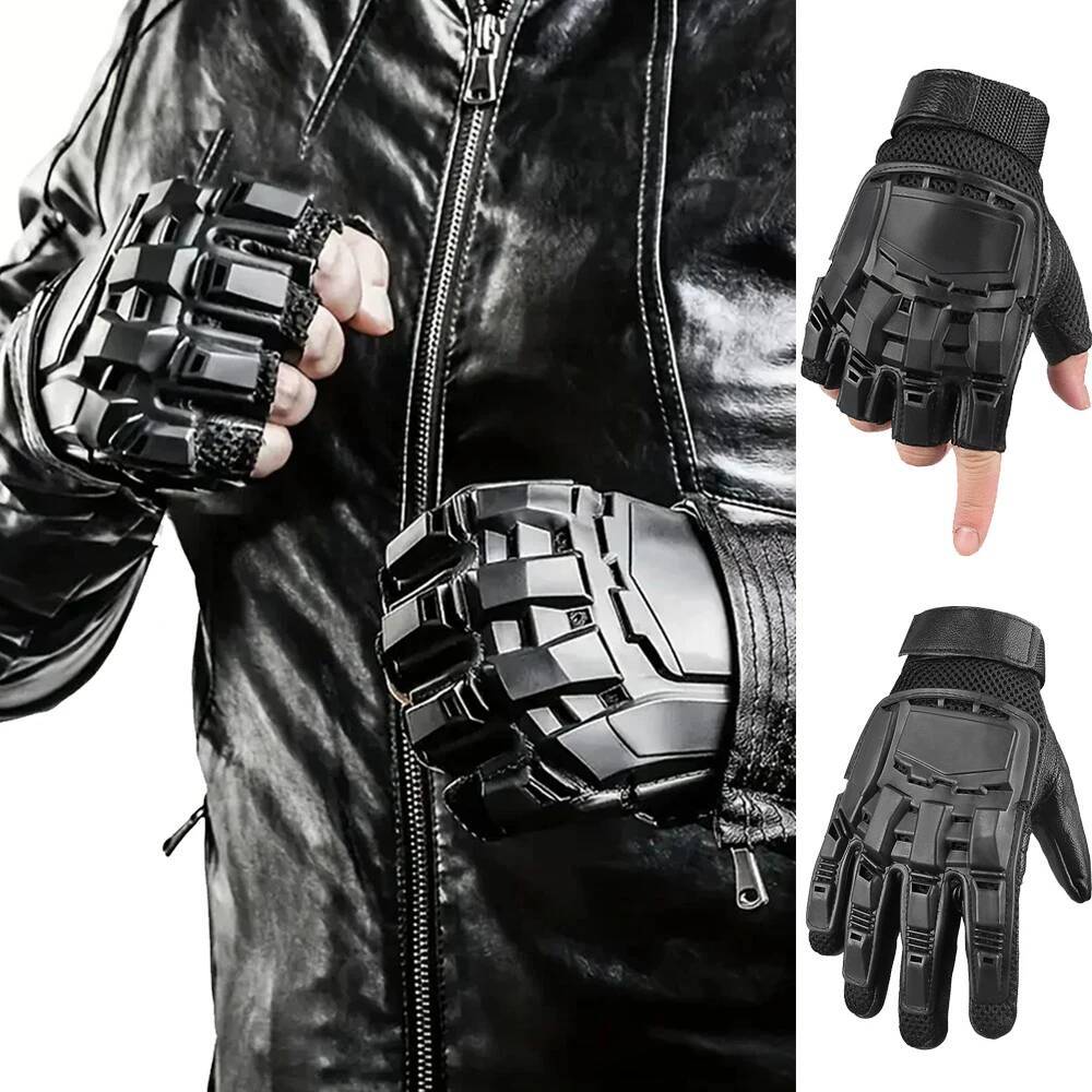 Guanti Tattici Traspiranti Con Guscio Rigido Per Esterni (Dito Intero/Mezzo Dito) Per Allenamento Cs, Operazioni, Motociclismo, Ciclismo, Escursioni-image
