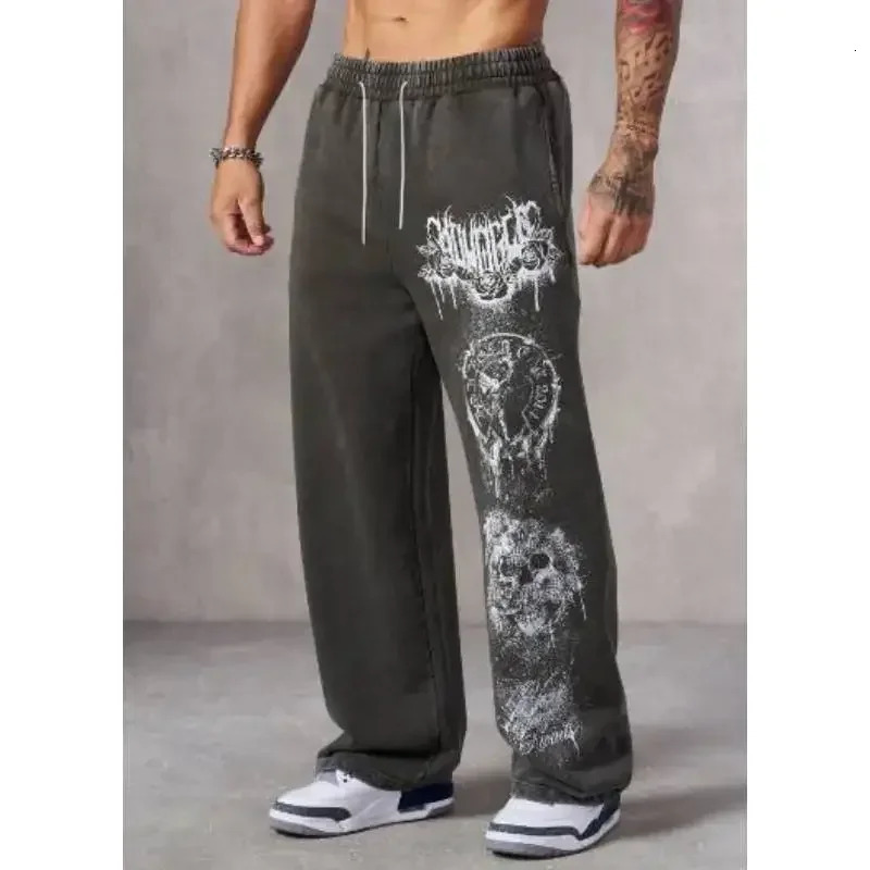 White Wide Leg Sweatpants for Women s Korean Y2K Streetwear Harajuku Hip Hop Sports Pants with Letter Detail 260725 - view 4
