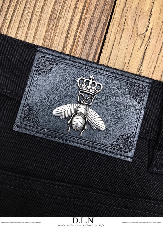 Luxury Brand Designer Clothes European Station Embroidered Jeans Trendy Brand Men's Three-Dimensional Full Bottom Printed Slim Fit Trendy Brand E - view 4