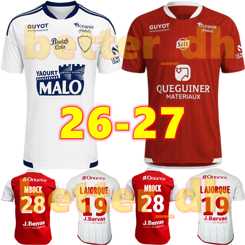 26 27 Stade Brestois 29 Maglie Da Calcio K.Doumbia M Balde LE Cardinal Maglie D…