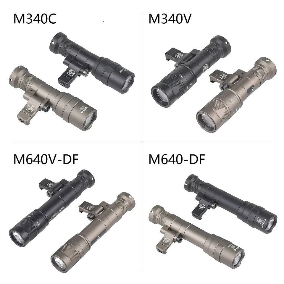 Tactical Surefire M340 M640 M340V M600-DF SF Flashlight Led Scout Light 20mm Picatinny Rail M LOK Mount Airsoft Hunting Gun Lamp J260727 - view 5
