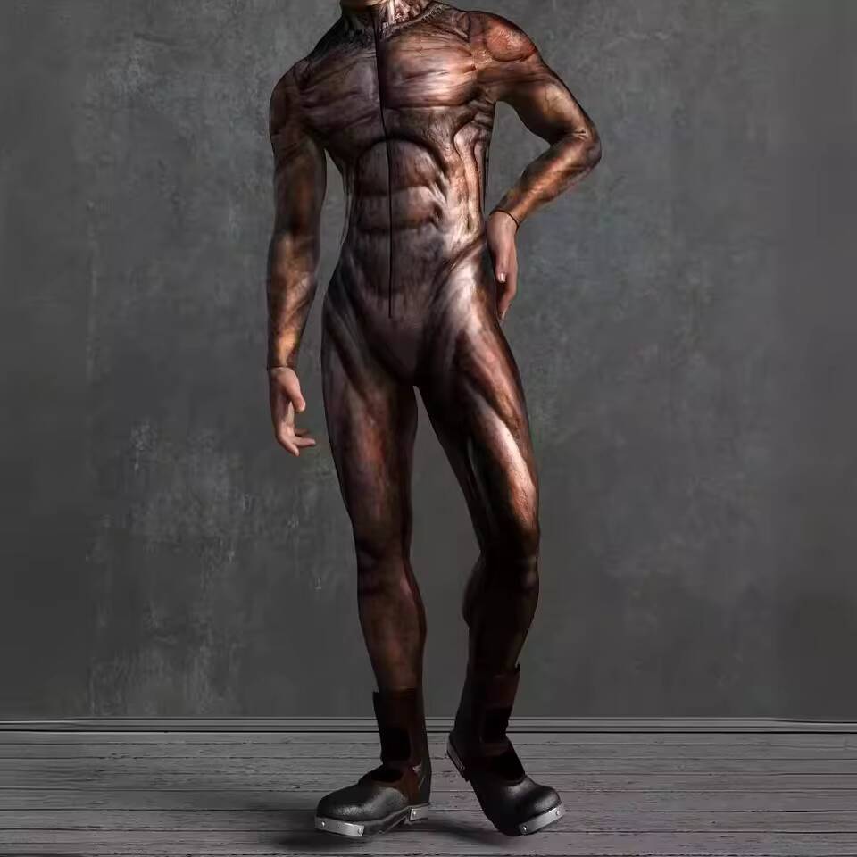 Uomo Horror Muscolosi Zombie Cosplay Tuta Halloween Tuta Per Adulti Masquerade Festa A Tema Rave Catsuit Festival Morphsuits-image