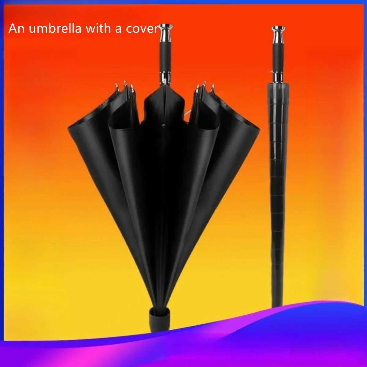 For Rolls-Royce Bentley AMG Luxury Cars Fully Automatic Extra Long Handle Straight Golf Business Advertising Car Umbrella J260727 - view 3