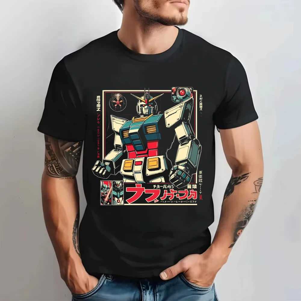 2026 Nuova Estate Calda Gundam Anime Giapponese Stampato Mens T-Shirt Abbigliamento Uomo Harajuku 90S Anime Gundam T-Shirt Tee Tops L260727V4-image