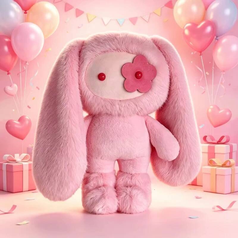 Large Cute JUJU Long Ear Bunny Plush Doll Soft Fluffy Stuffed Rabbit Animal Toy Home Decor Birthday Gift J260727 - view 6