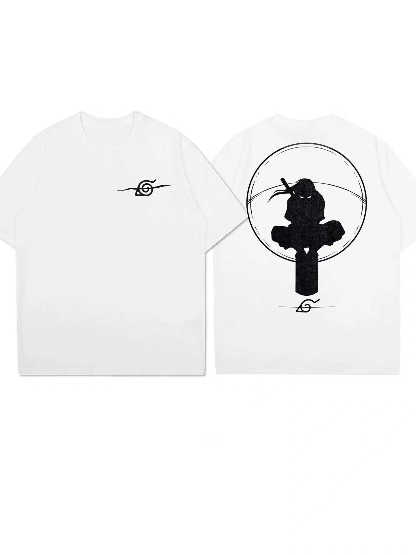 BANDAI Fashion Streetwear Tops Tees Harajuku Anime Naruto Man Print Vintage T-Shirt Summer Men Cotton TShirt Black Clothing C260727 - view 6