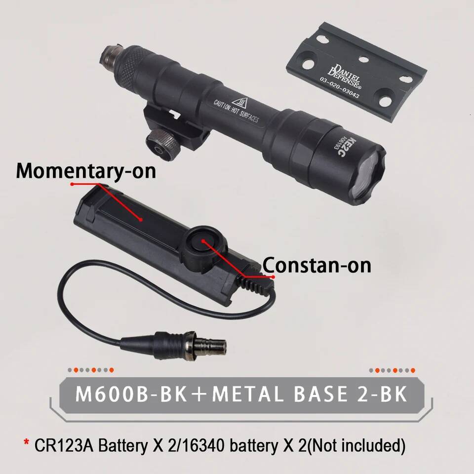Tactical Surefire M300 M600 With DANIEL DEFENSE Offset Mount Base For Mlok Keymod 20mm Rail Hunting Flashlight White Light J260727 - view 7
