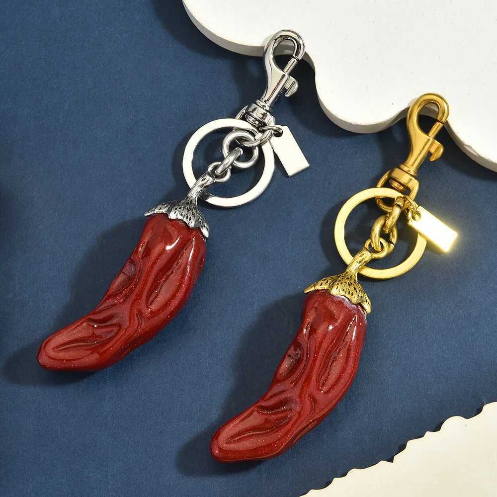 Charm Resin Chili Pepper Bag Italian Horn Lucky Keyring High Gloss Designer Purse Accessories Gifts For Women Trendy Aesthetic H260727 - view 5