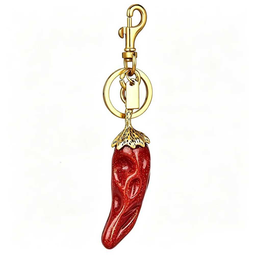 Charm Resin Chili Pepper Bag Italian Horn Lucky Keyring High Gloss Designer Purse Accessories Gifts For Women Trendy Aesthetic H260727 - view 6