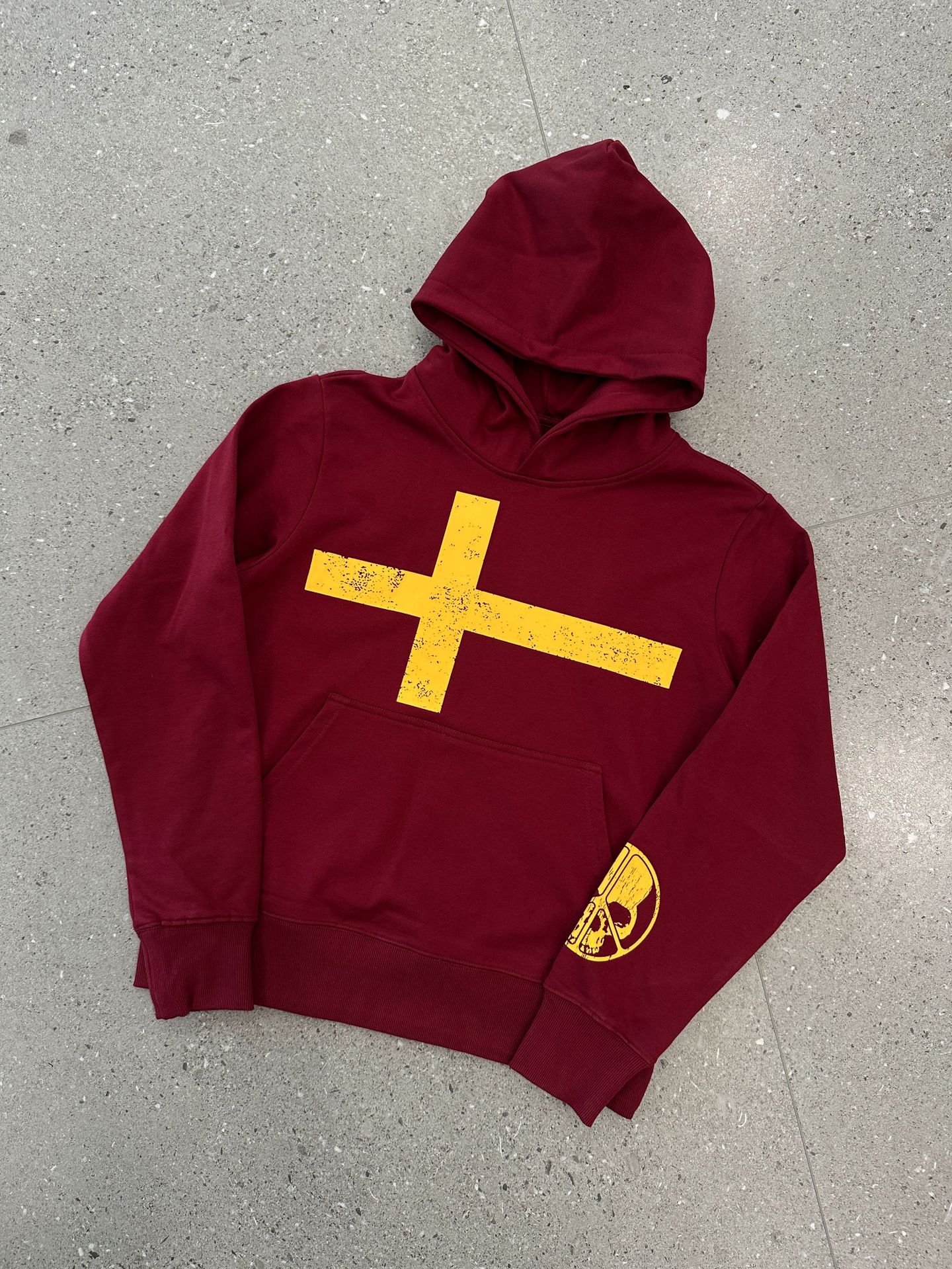 Men's Hoodies PeaceIn Hoodie Gothic Hip Hop Cotton Skull Cross Printing Casual Hooded Washing Series High Quality Rock Sport Trousers Men Sets - view 4