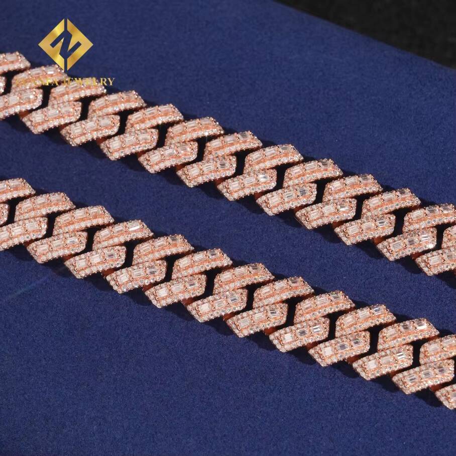 Wholesale 16MM Cuban Chain Moissanite Cuban Link Chain Necklace Men Hip Hop Iced Out Diamond 925 Silver Past Diamond Test - view 3