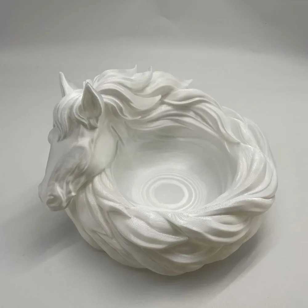 White Horse Catchall Tray Resin Jewelry Key Storage Bowl Farmhouse Entryway Table Decor Gift for Horse Lovers J260728 - view 5