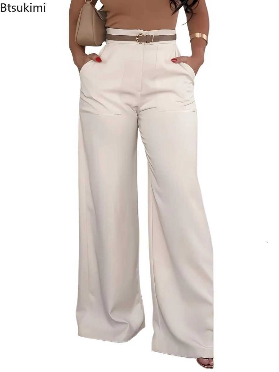 2026 Womens New Fashion Solid Suit Trousers Spring Elegant High Waist Wide Leg Pants Casual Office Women Clothing Dress PantsT260727 - view 7