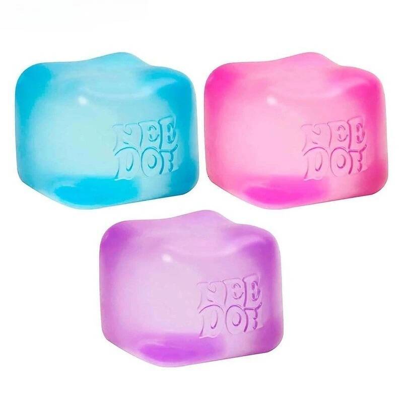 Needoh Rainbow Gradient Nice Ice Cube Fidget Stress Relief Toy Super Solid Squish Relieve Tension Soothe Mood for Adults Gift J26028 - view 6