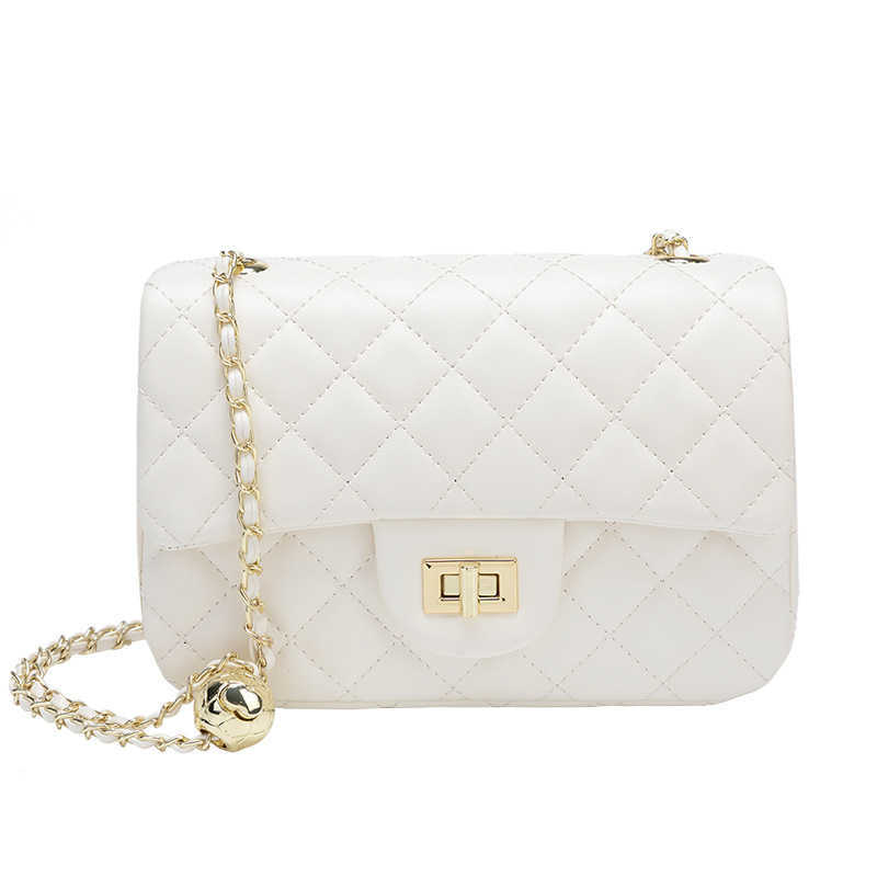 Soft leather small Chanel-style women's bag, 2026 new summer fashion herringbone chain shoulder crossbody bag T260728