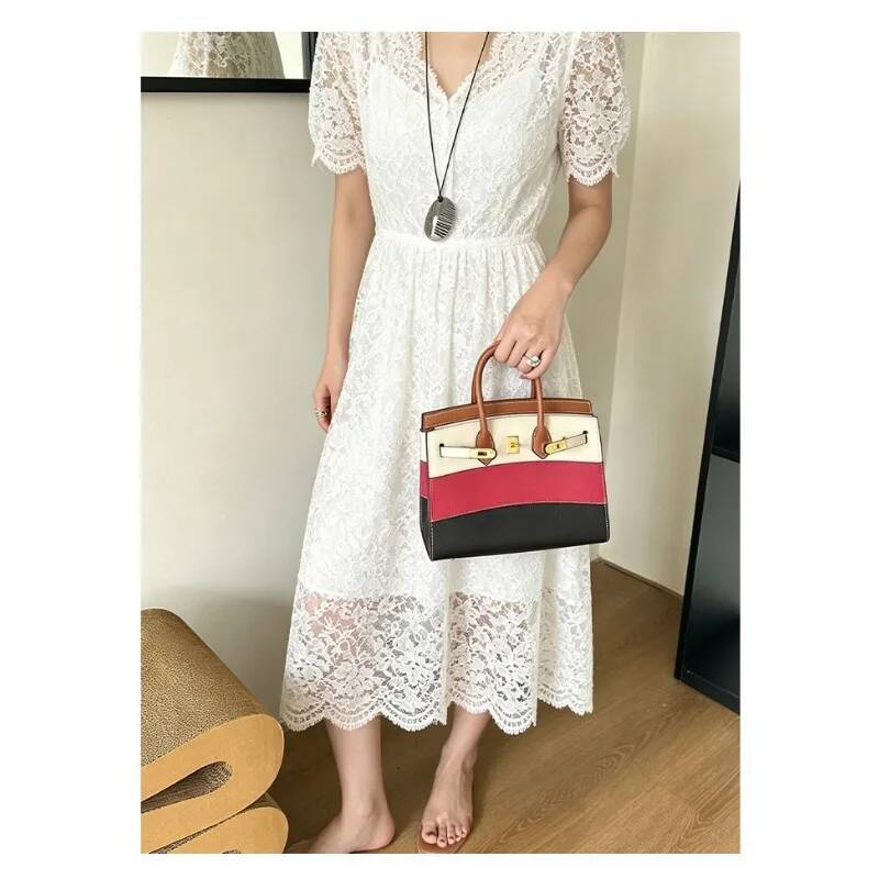 Rainbow Satchelcontrast Color Bagfashionstylish Large Capacity Patchwork Crossbody Bag Suotong0728 - view 4