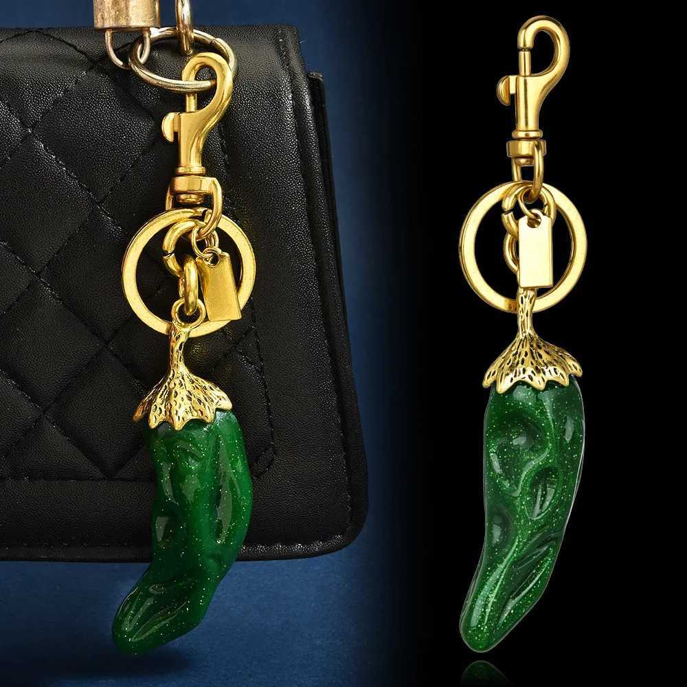 Charm Resin Chili Pepper Bag Italian Horn Lucky Keyring High Gloss Designer Purse Accessories Gifts For Women Trendy Aesthetic H260727 - view 4