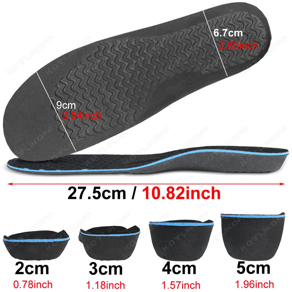 KOTLIKOFF 1Pair Invisible Height Increase Insoles With Magnet Therapy Arch Support Orthopedic Women Men Shoes Heel Lift Shoe Pad 260728BJ - view 6