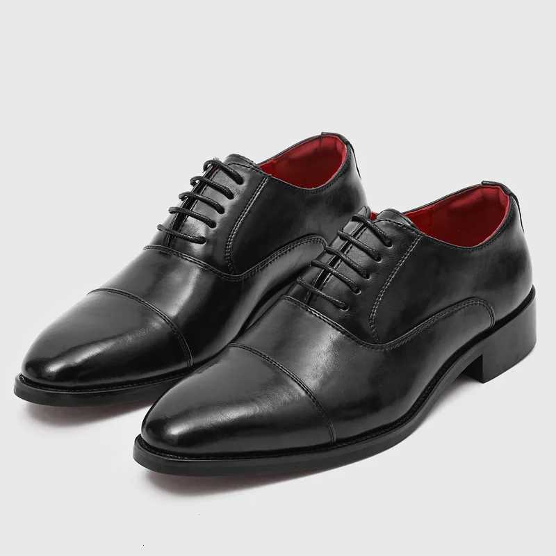 Mens leather shoes with British style wedding three-piece dress formal suit high-heel painted leather mens shoes X260729 - view 3