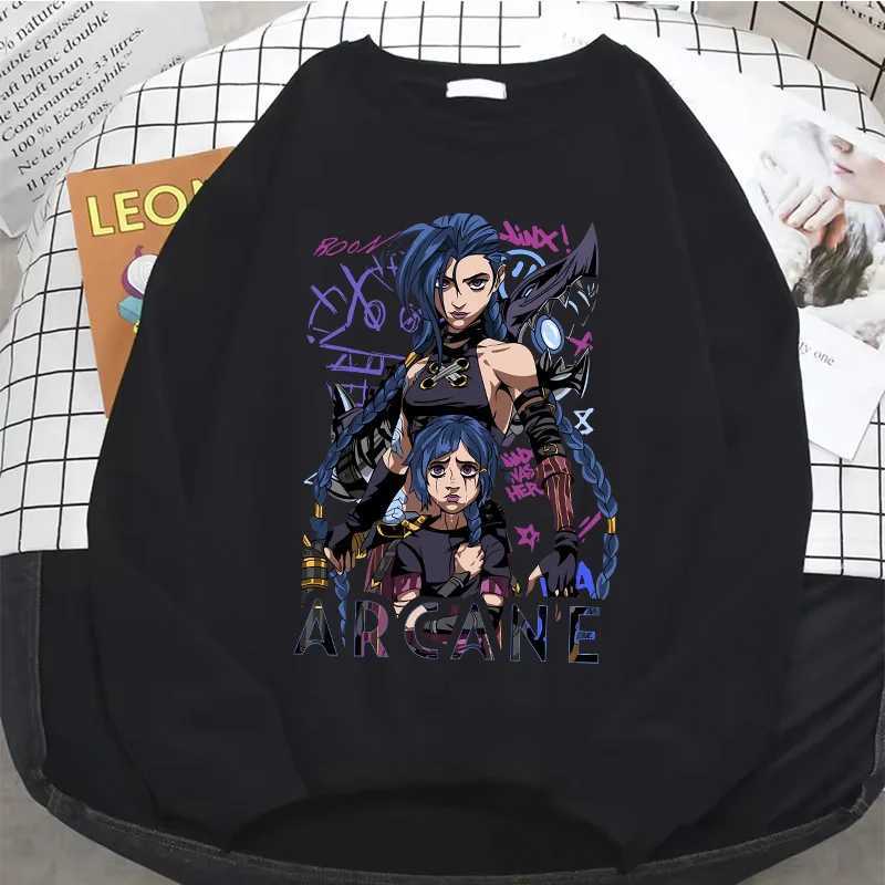 fashion Anime Jinx Arcane Hoodie O-Neck Fleece Harajuku Hip Hop Pullover Tops Popular Music Sweatshirt Fans Gift tops Z260728 - view 3
