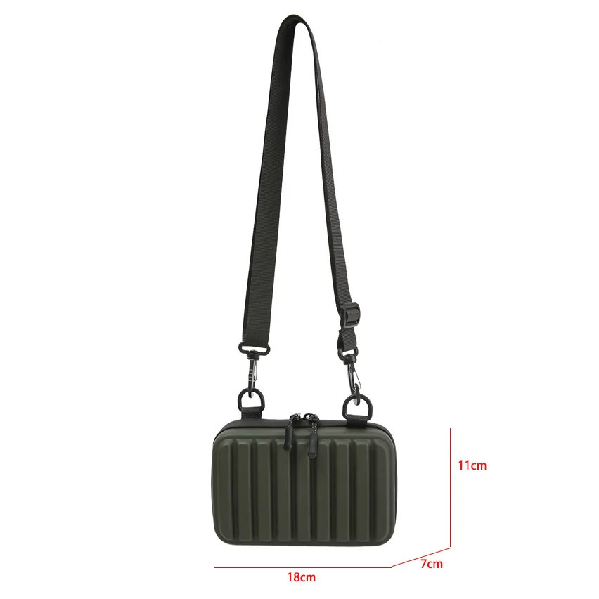 Unisex Leisure Shoulder Bag Army Green PVC Transparent Crossbody Bag For Women Mini Box Handbag Purse Casual Sling Bag 260728 - view 7