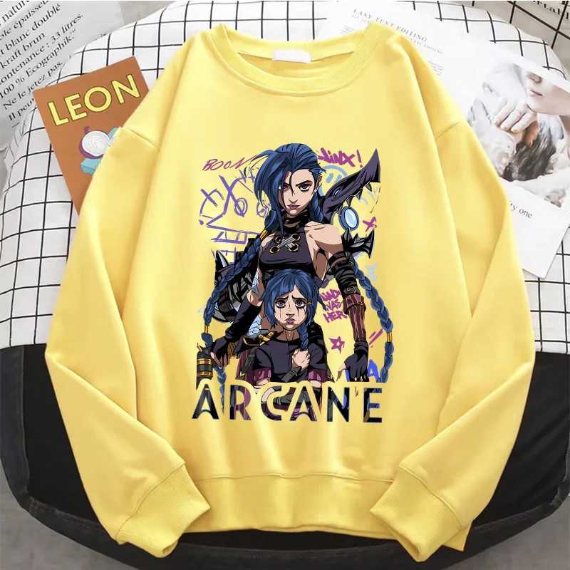 fashion Anime Jinx Arcane Hoodie O-Neck Fleece Harajuku Hip Hop Pullover Tops Popular Music Sweatshirt Fans Gift tops Z260728 - view 7