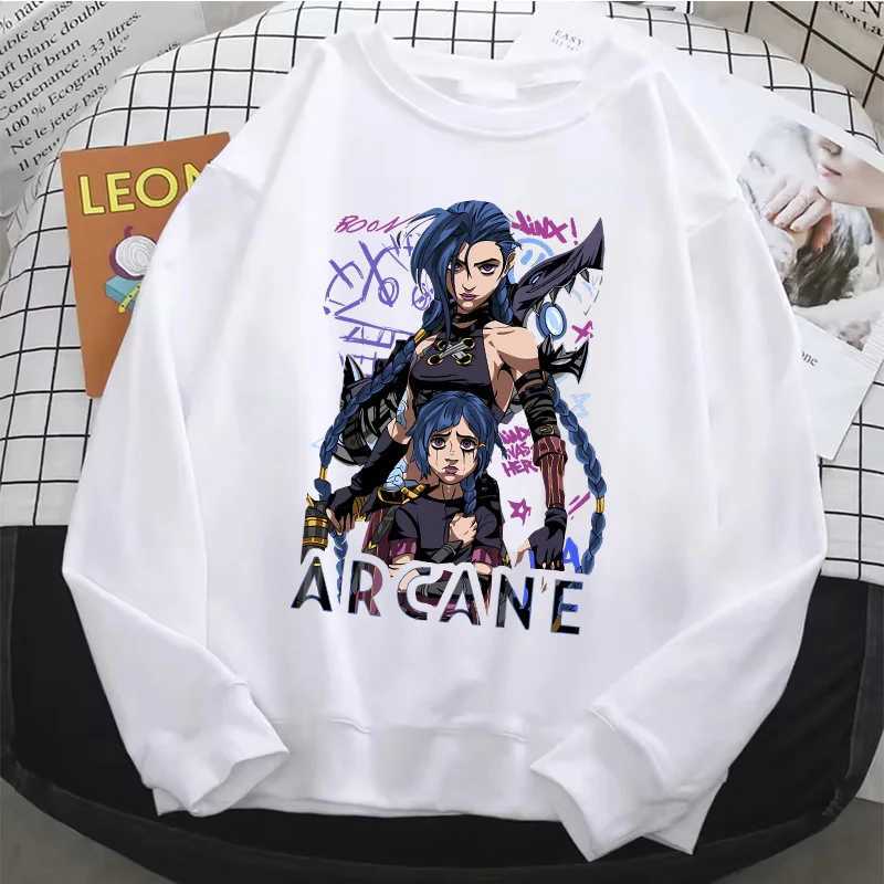 fashion Anime Jinx Arcane Hoodie O-Neck Fleece Harajuku Hip Hop Pullover Tops Popular Music Sweatshirt Fans Gift tops Z260728 - view 6