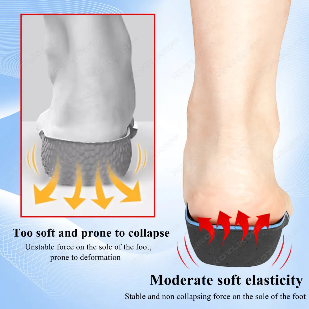KOTLIKOFF 1Pair Invisible Height Increase Insoles With Magnet Therapy Arch Support Orthopedic Women Men Shoes Heel Lift Shoe Pad 260728BJ - view 4