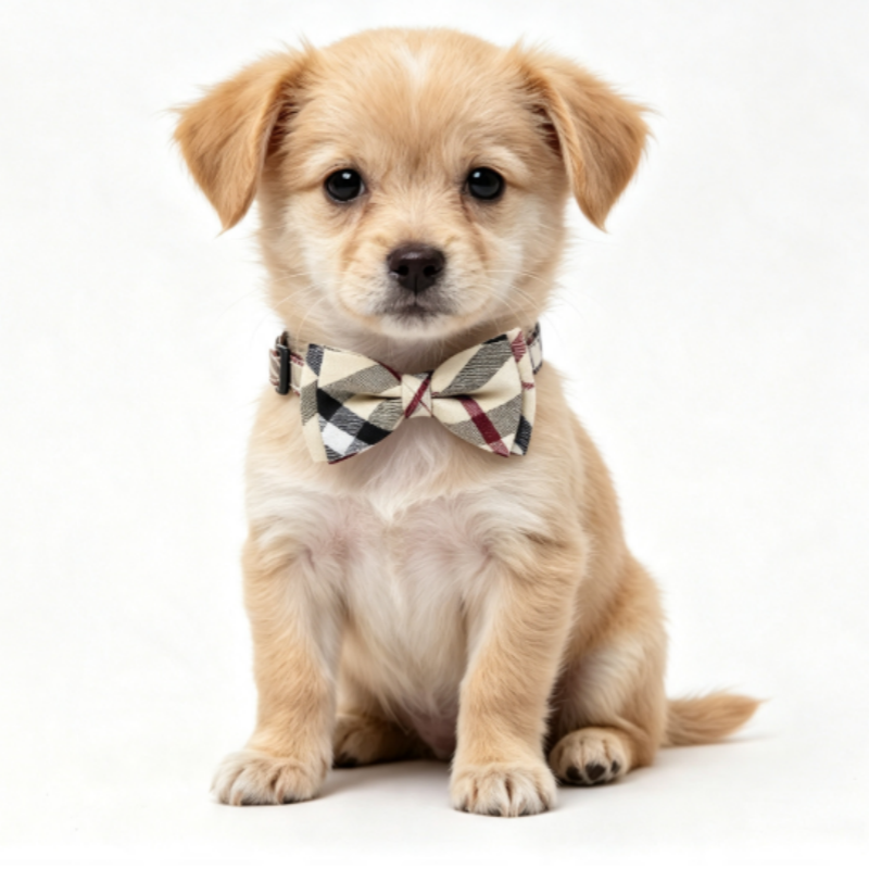 Luxury Designer Style Dog Collars Fabric Pet Necklace Breakaway Buckle with Plaid Bowtie Adjustable Collar for Kitten Puppy 2 Colors Nice Pet Birthday - view 3
