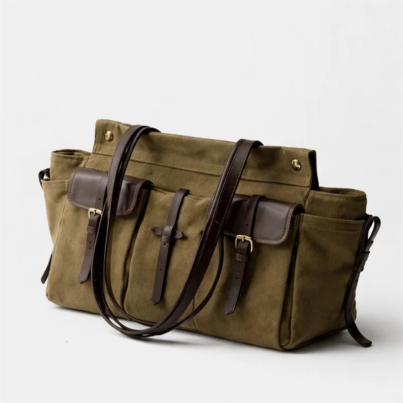 TOPHIGH Route Canvas Tote Bags For Women y ner Handbag And Purse In Multiple Pockets Top Handle Cloth Shoulder Bag 260729 - view 5