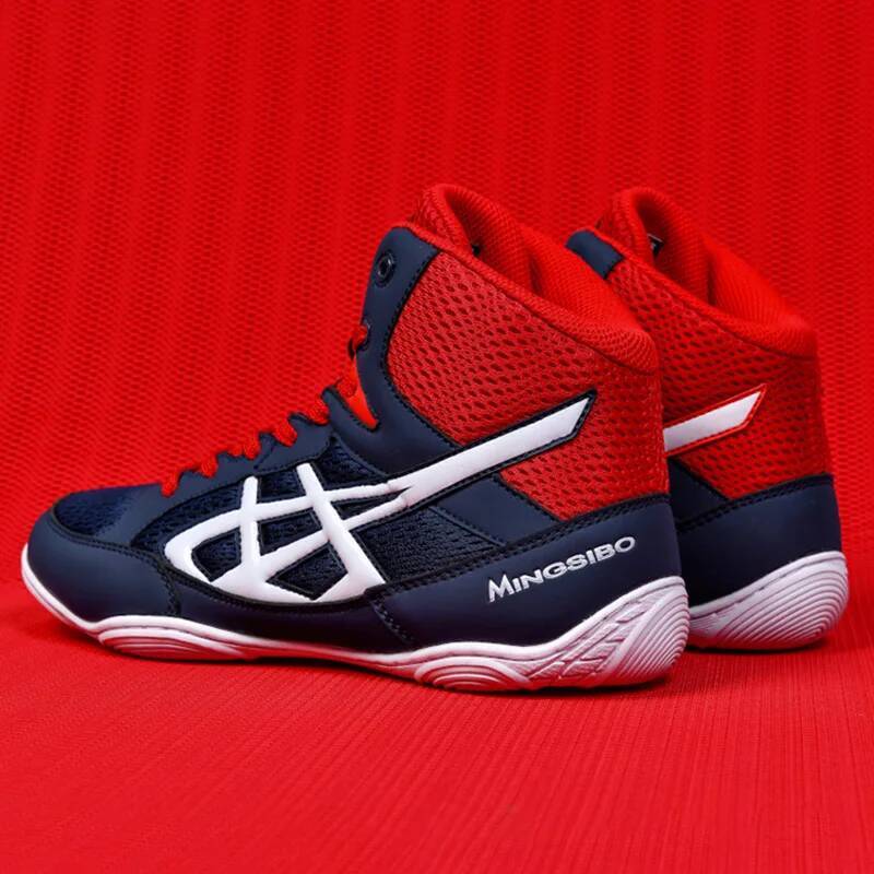 Brand MINGSIBO Pro Boxing Boots Competition Training Men's Women Wrestling Fighting Sanda Weightlifting Squat Shoes 26L0729 - view 4