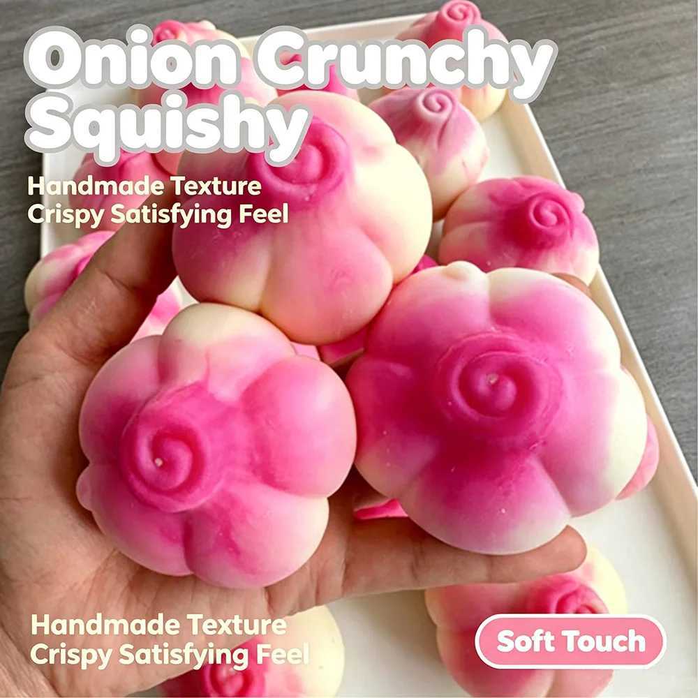 Handmade Crispy Peach Orange Pudding Stress Ball Squeeze ToyFood Crunchy Squishy Toy ASMR Sensory Stress Relief Toy C2601015 - view 6