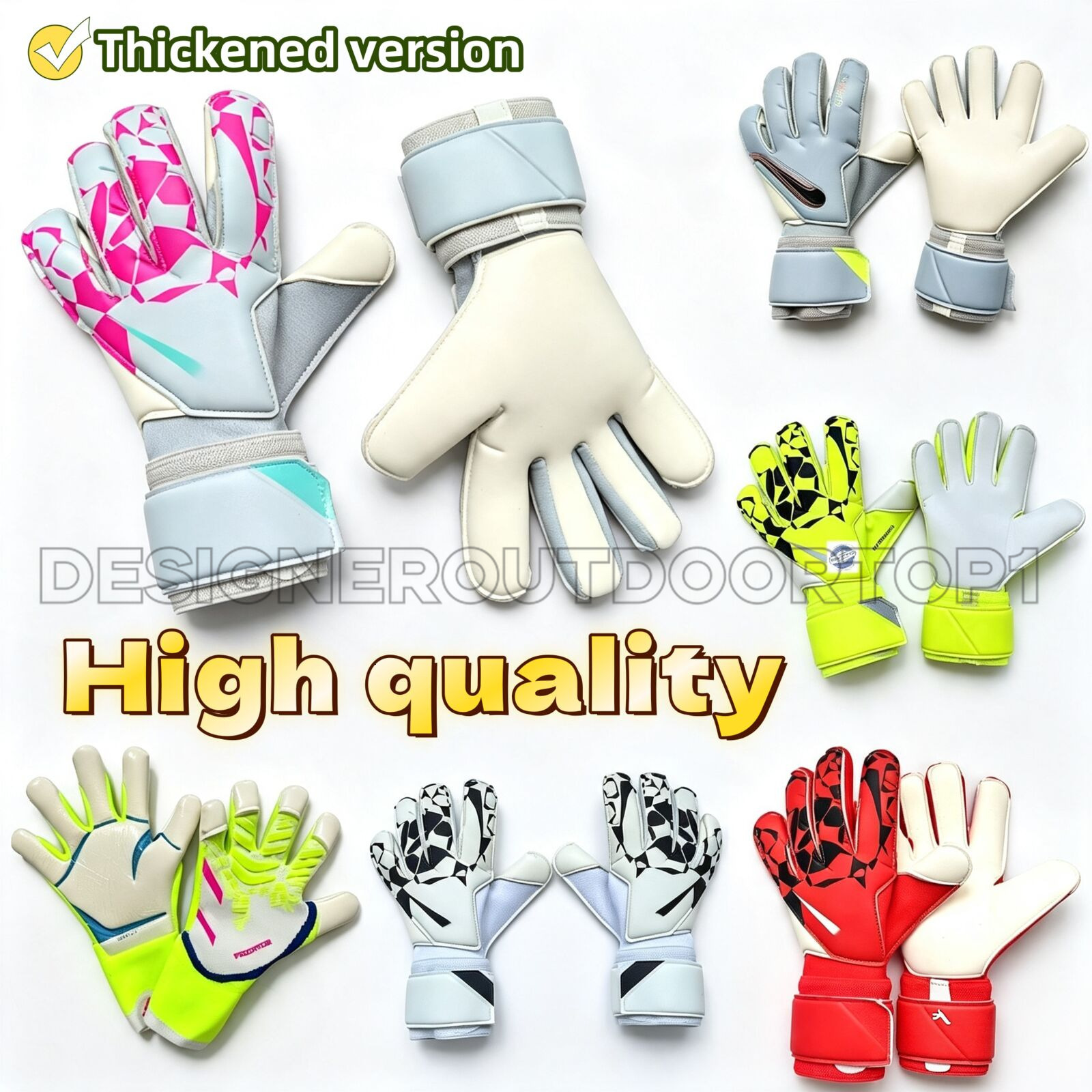 Sports Gloves Kids Adults Goalkeeper Gloves Goalie Gloves T…