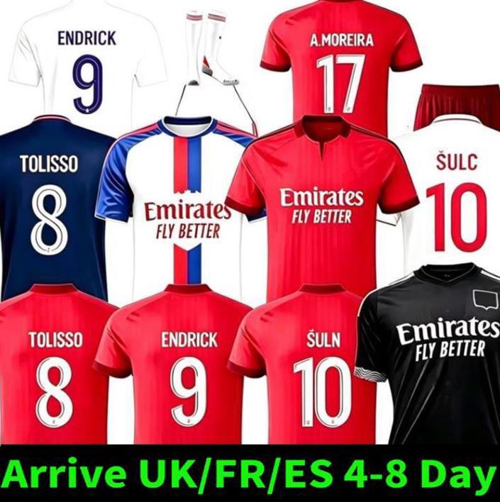 26 27 Lione Maglie Da Calcio Olympique Lyonnais 2026 2027 Endrick A.Moreira Tol…