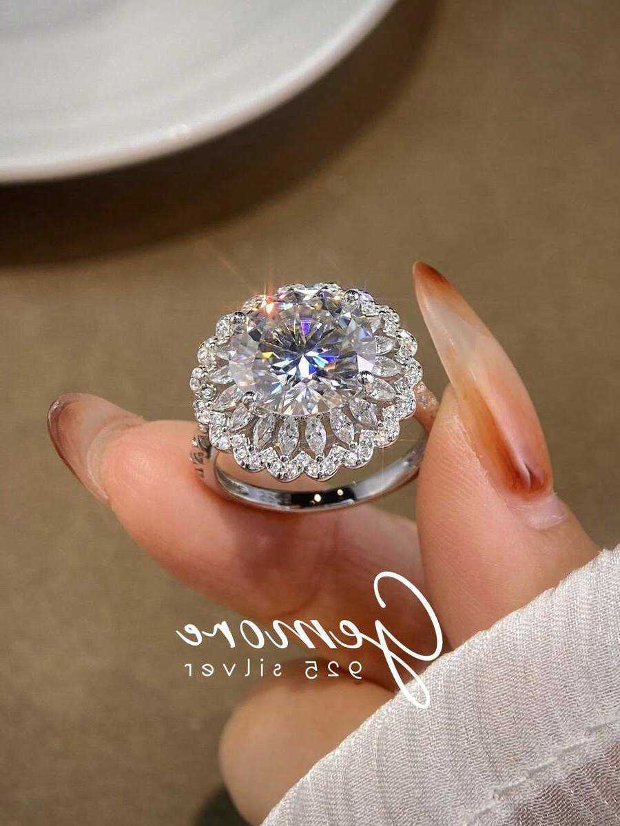 1Pc 5 Carat Moissanite Engagementweddingr Ings 925S Terlings Ilverr Omantics Ta…