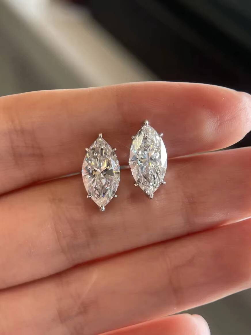 Luxury Jewelry Stud Earrings Set 05ct 1ct IGI Certified Diamond Lab Grown 18K Gold Classic Single Diamond Elegant Earrings - view 3