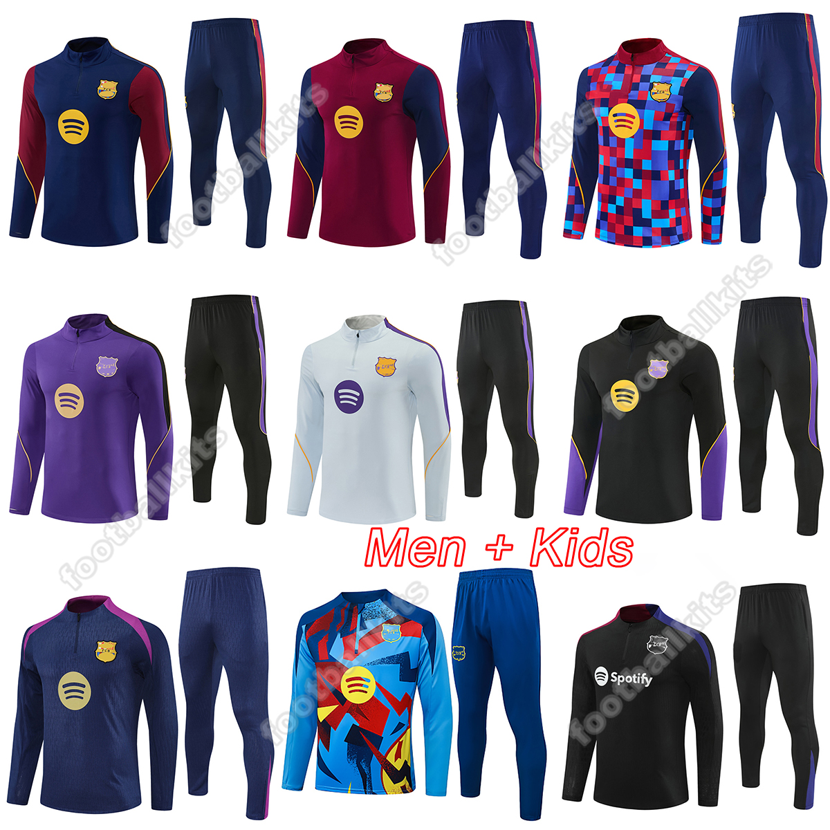 Barcaza Tracksuit Lamine Yamal Kids Football Kits Mens Socc…