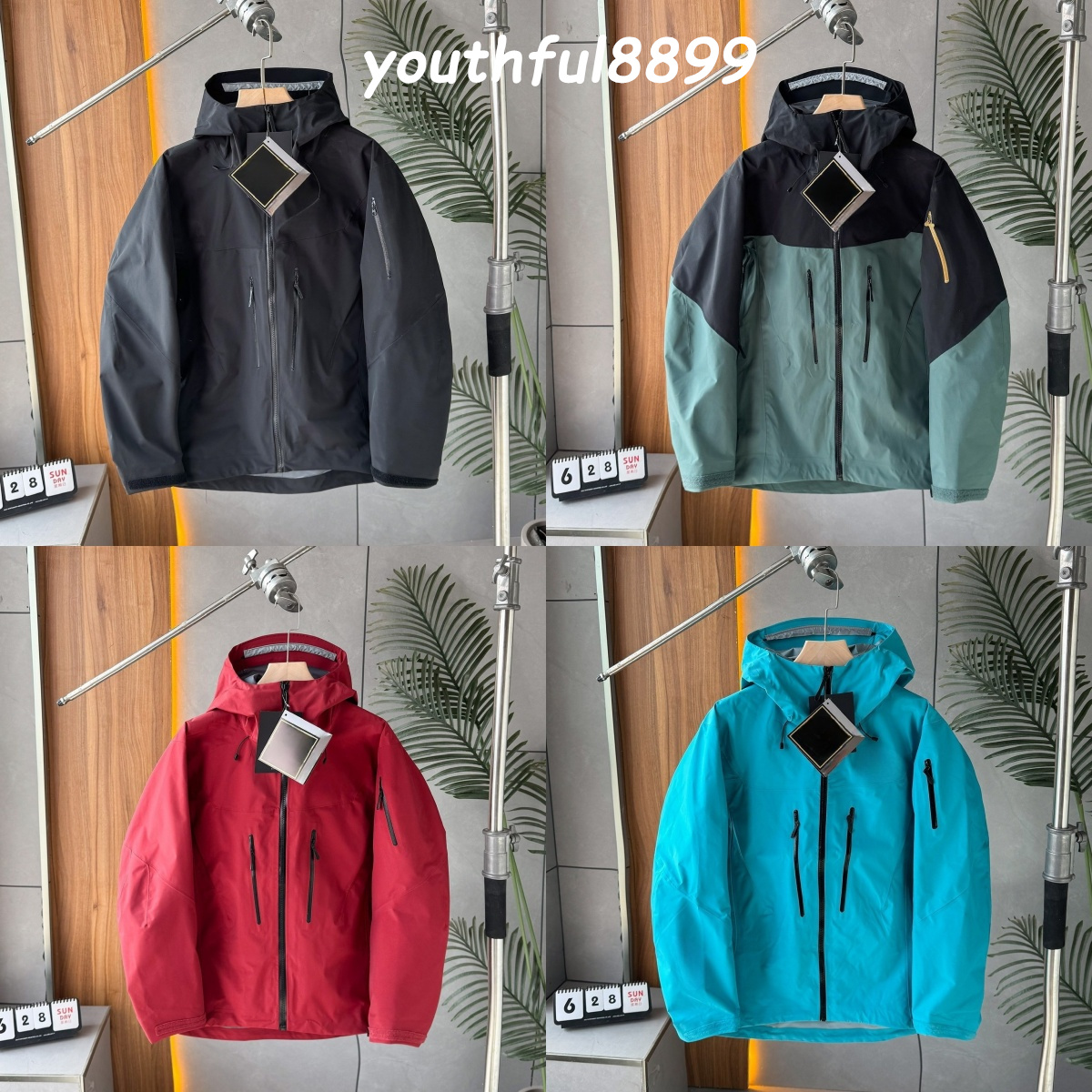 Men Jacket Three Layer Outdoor Zipper Jackets Waterproof Wa…