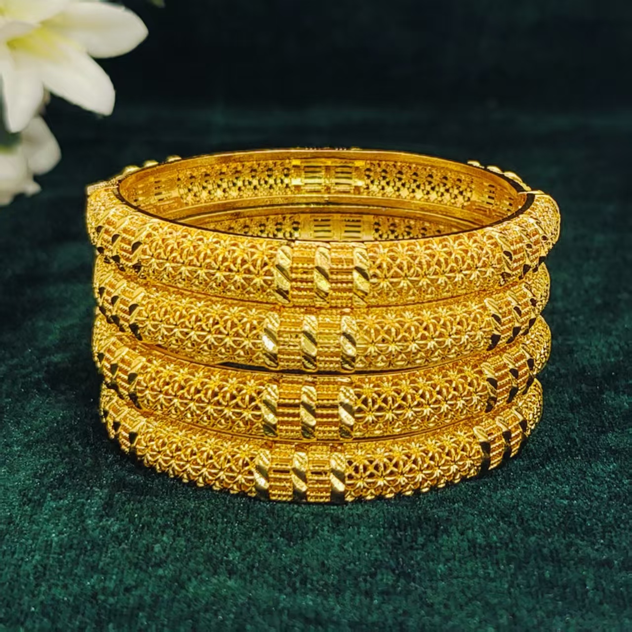 Luxury Dubai Gold Color Bangles For Women 24K Gold Plated Indian African Charm Wedding Ethiopian Arabic Jewelry