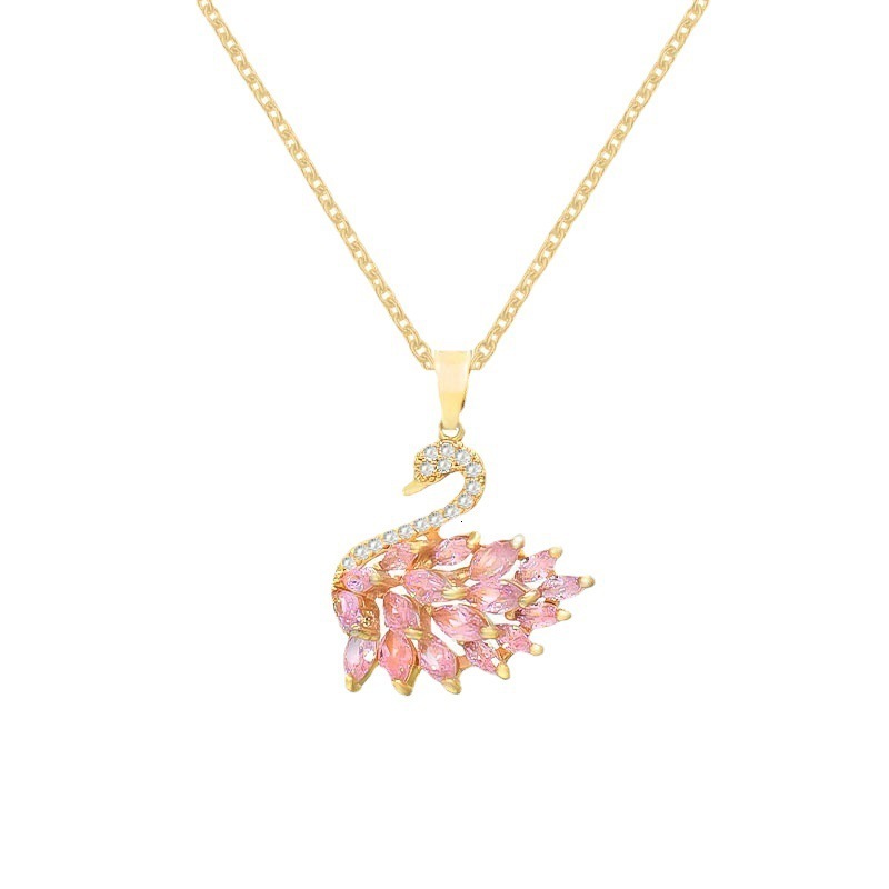 necklace for women, minimalist style full of diamonds swan pendant, trendy and unique necklace designer for women Design Pendant diamond necklace Luxu - view 6