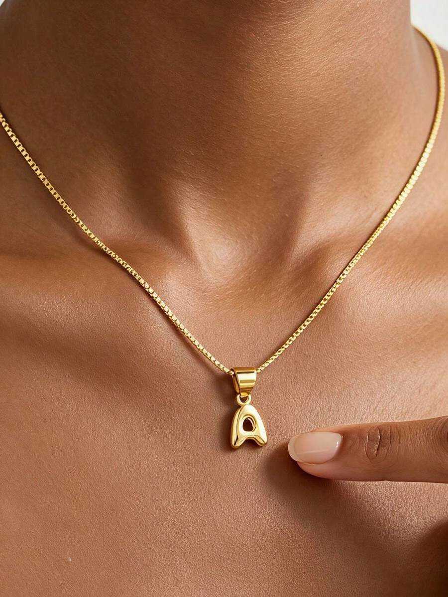 Mecylife 1Pc Mini Collana Con Lettera Collana Da Indossare Quotidianamente Coll…