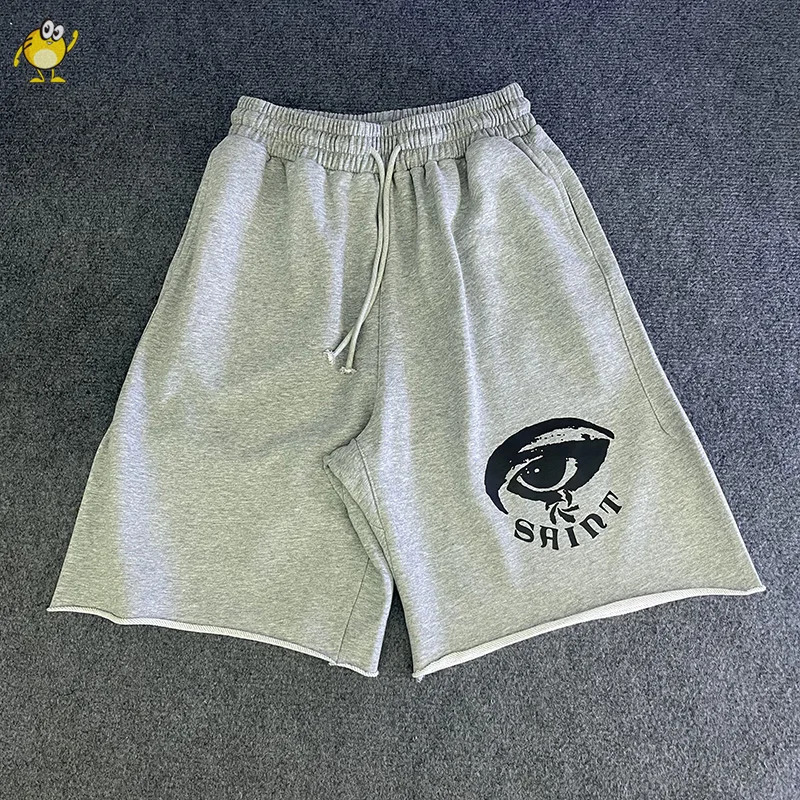 Quality Fashion Drawstring Casual Saint Shorts Men Woman Washed Do Old Vintage …