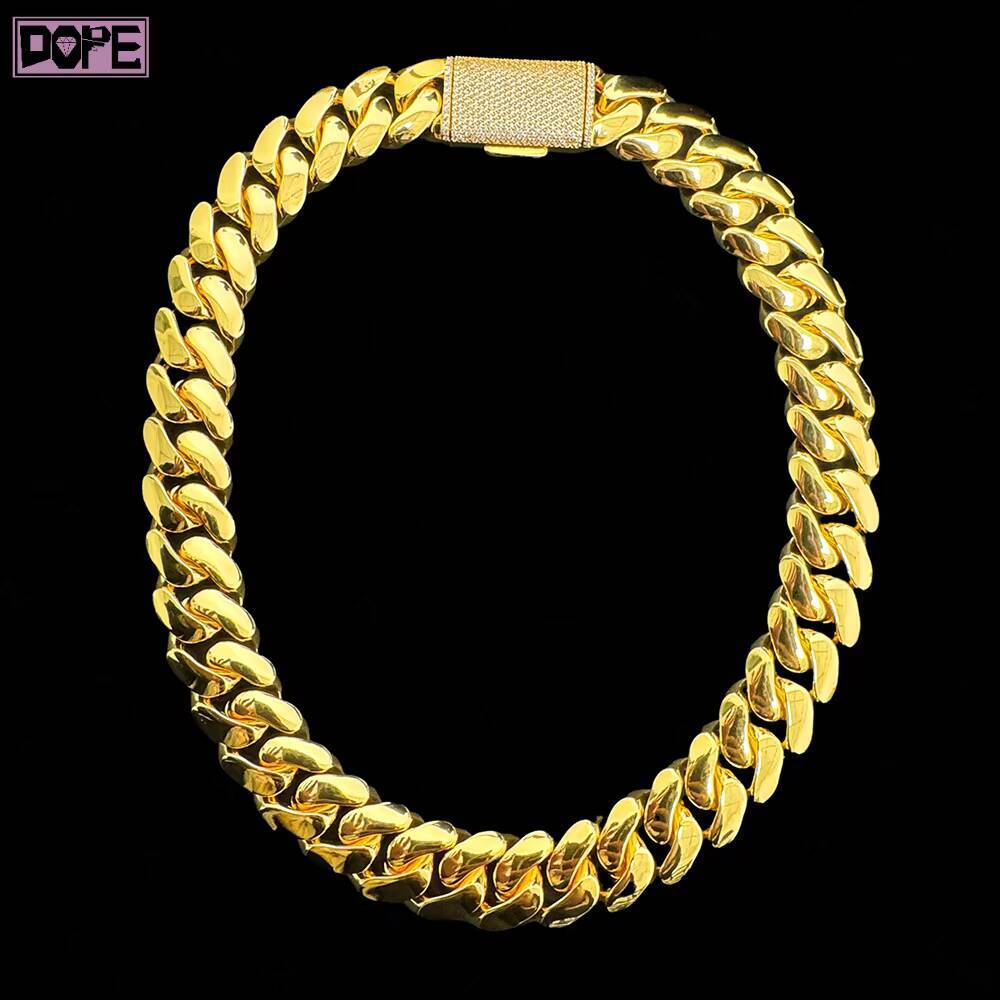 Hip Hop Chain 6mm 8mm 14mm 925 Silver Monaco Cuban Link Chain Ready to Ship Plain Cuban Chain - view 7