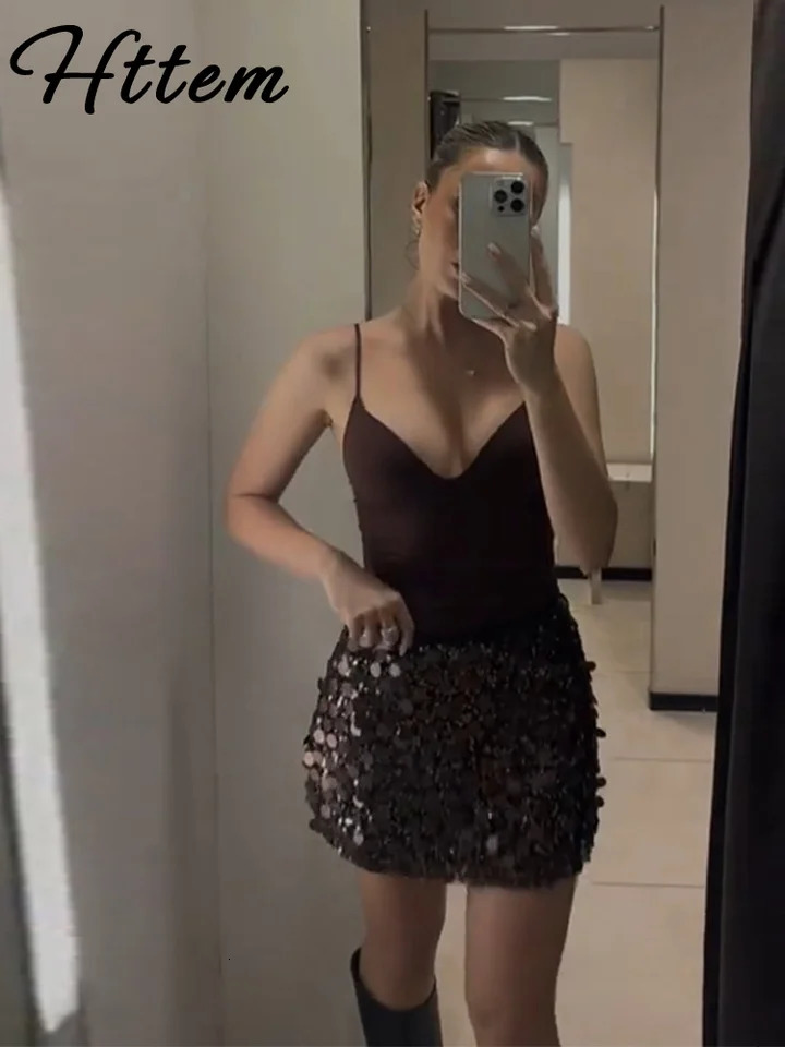 Sexy Paillette Mini Womens Skirt Fashion High Waist A-line Party Club Female Skirts Winter Streetwear Lady Clothes 260729 - view 6